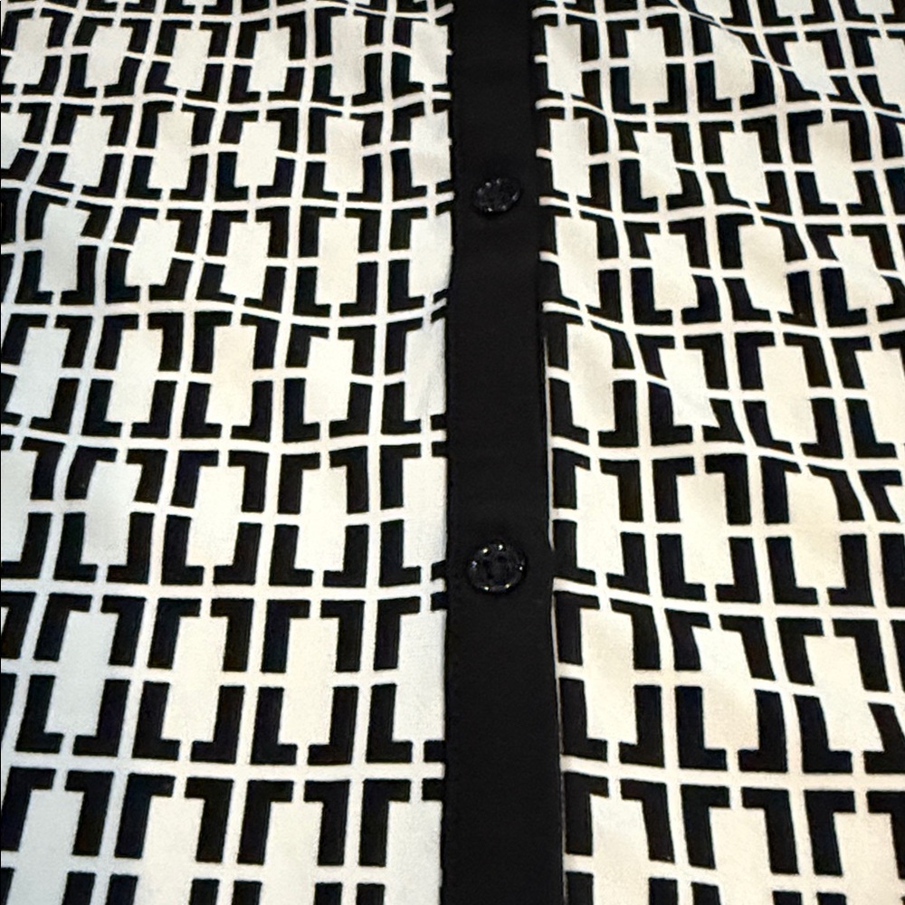 Anne Klein Black and cream Patterned Top - Picture 6 of 6